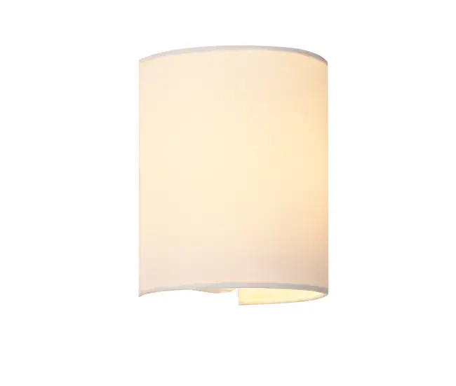 Lámpara de Pared Brüssel - 20 x 17,5 x 13 cm - Luz bidireccional - Tela - Blanco