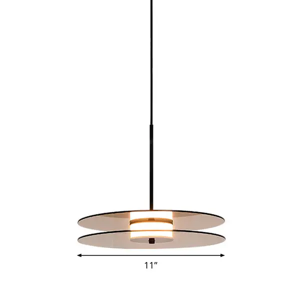 Luminaire suspendu à disque en verre arena, plafonnier nordique à 1 lumière pour salle à manger