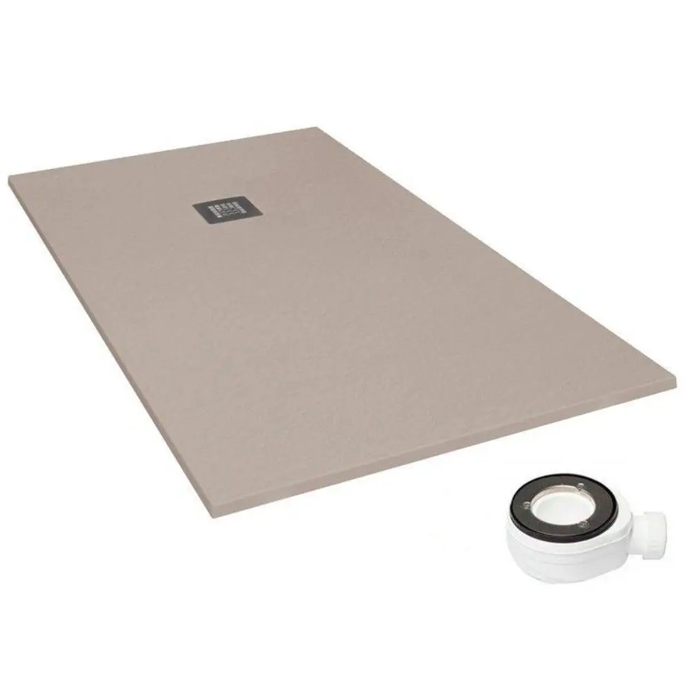 Plato de ducha genuino moka - 110x140cm - resina con cargas minerales