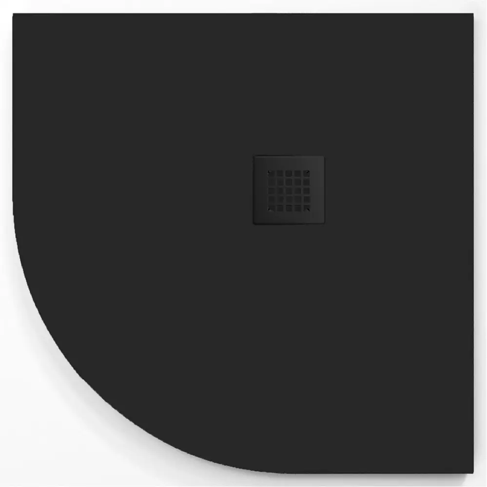 Plato de ducha onda curve negro 80x80 cm (radio 55) rejilla color
