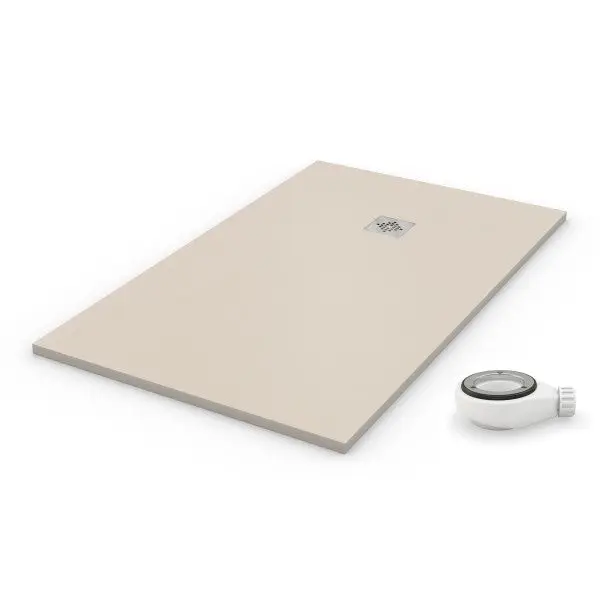 Plato de ducha original crema - 100x160cm - resina con cargas minerales