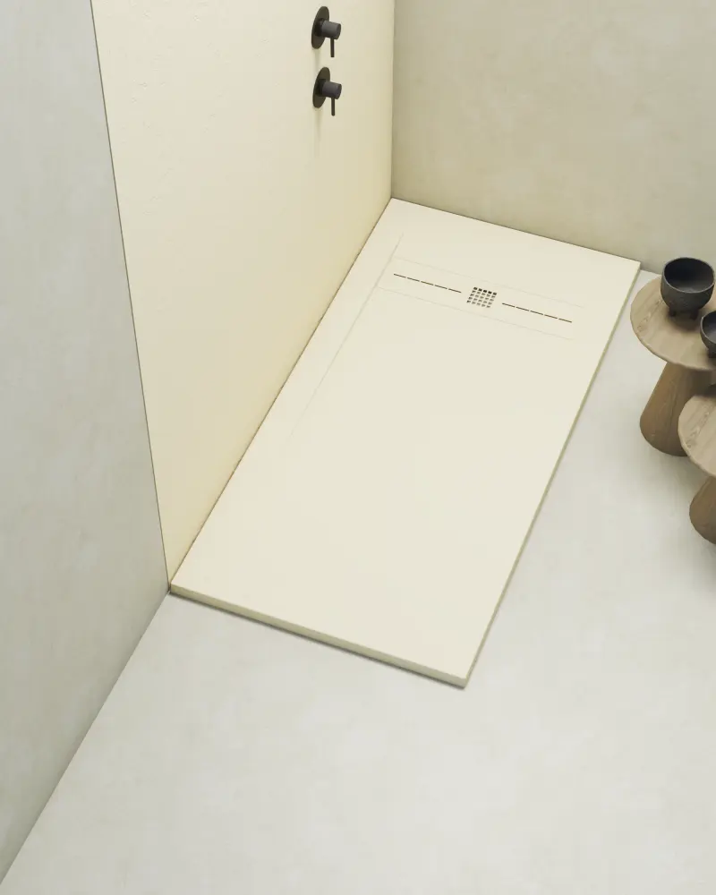 Plato de ducha poalgi - 70x140 cm - marfil - serie gneis - extraplano