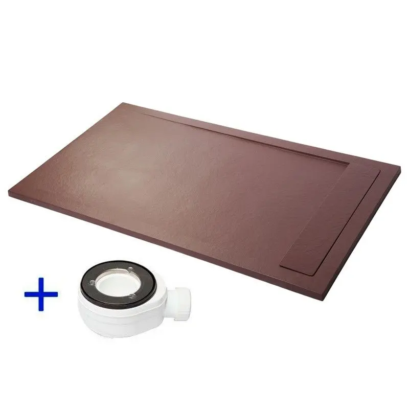 Plato de ducha de resina 130x70 distinguido ambiente chocolate ral 8017 70x130