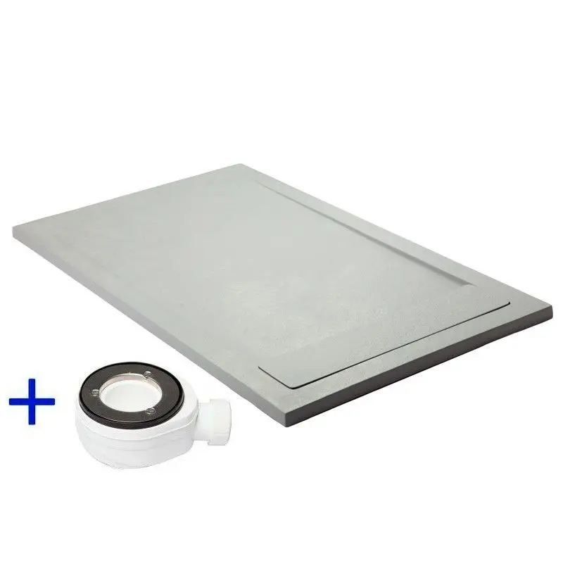 Plato de ducha de resina 140x90 privilegiado ambiente gris ral 7037 90x140