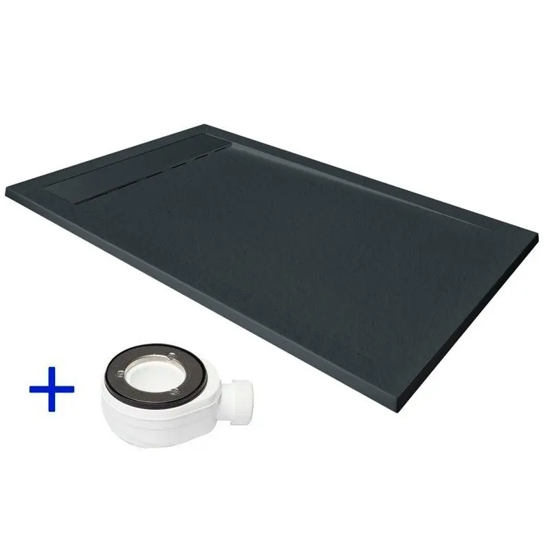 Plato de ducha de resina 190x90 selecto ambiente grafito ral 7016 90x190