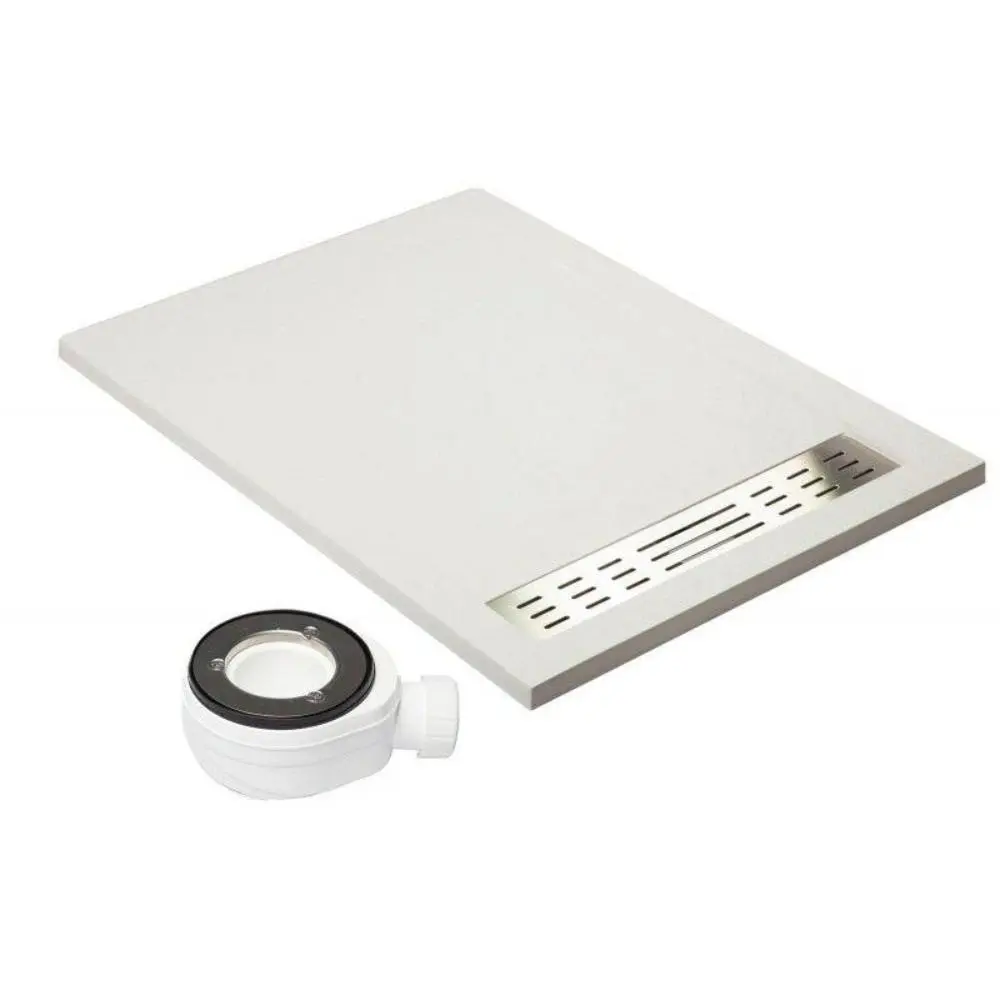 Plato de ducha superior blanco - 70x130cm - resina con cargas minerales