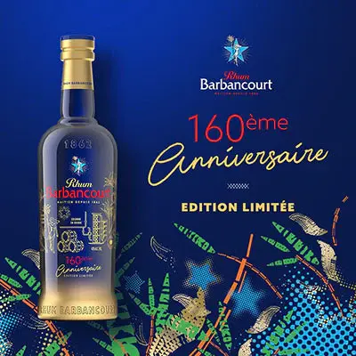 Rhum Barbancourt 5 étoiles 8 ans 160ème Anniversaire - 43°