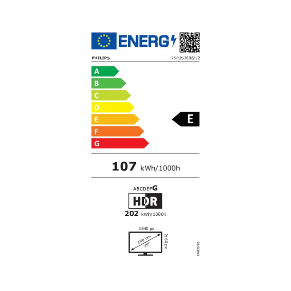 Televisor Avanzado TV Philips 75PUS7608 75'' 4K UHD WiFi Pixel Precise Ultra HD E negro