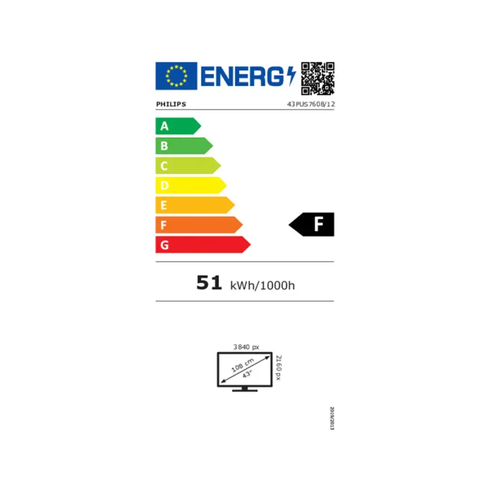 Televisor Smart TV Philips 43PUS7608 43'' 4K UHD WiFi Pixel Definido Ultra HD F negro