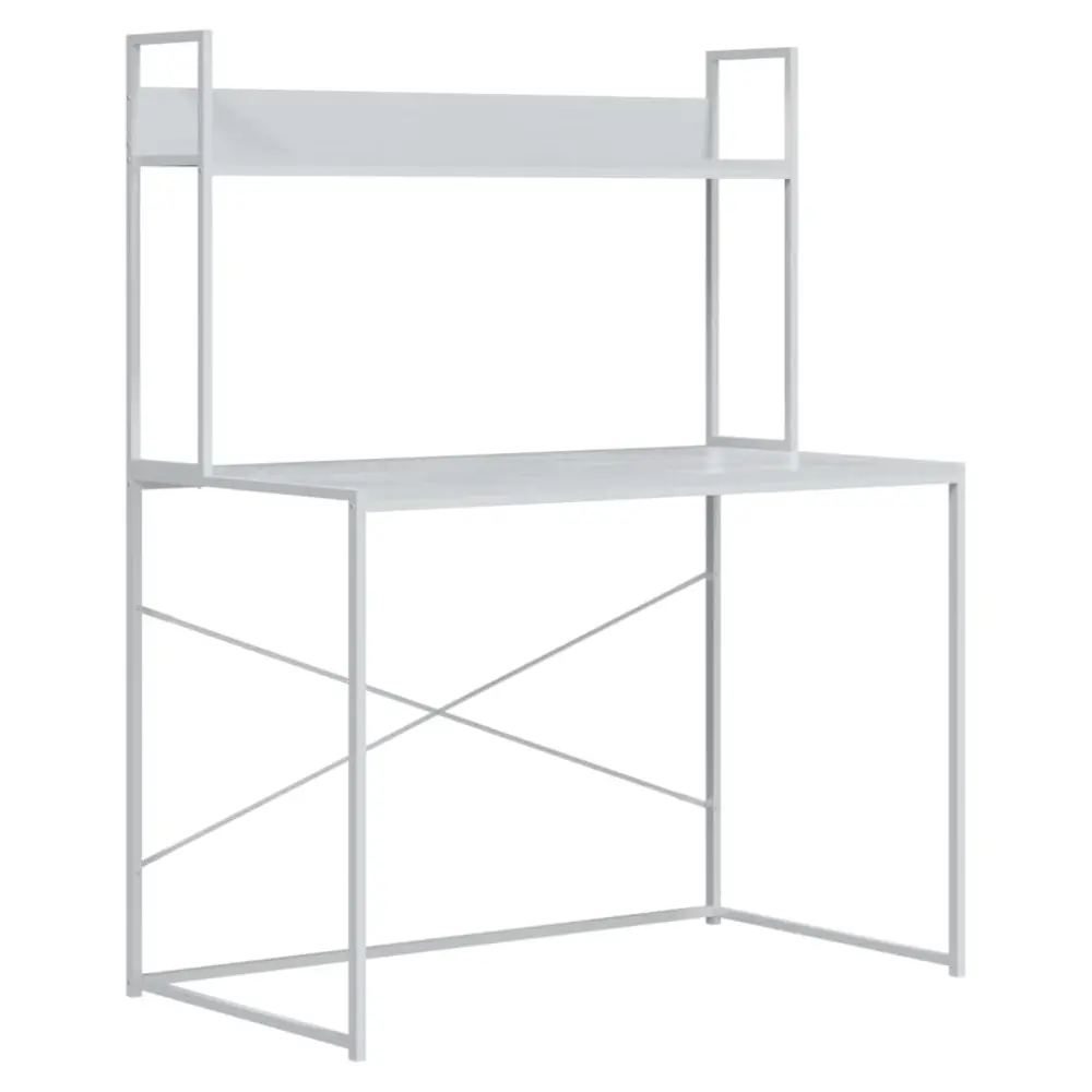 vidaXL escritorio de ordenador madera ingenierí blanco 110x60x138 cm