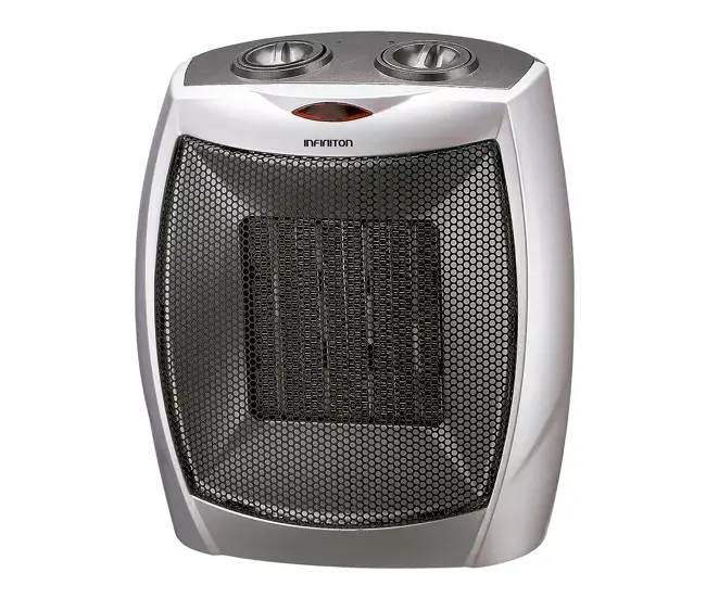 Calefactor-ventilador cerámico Infiniton HPTC-902C - 1500W, confiable anti-vuelco, 3 funciones