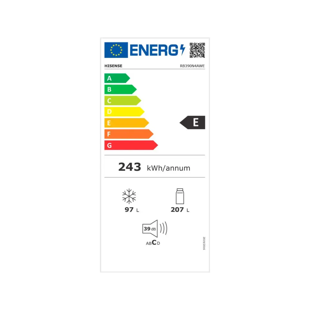 Frigorífico combi Hisense RB390N4AWE Total No Frost 304L Poli Air Flow E blanco 186 cm