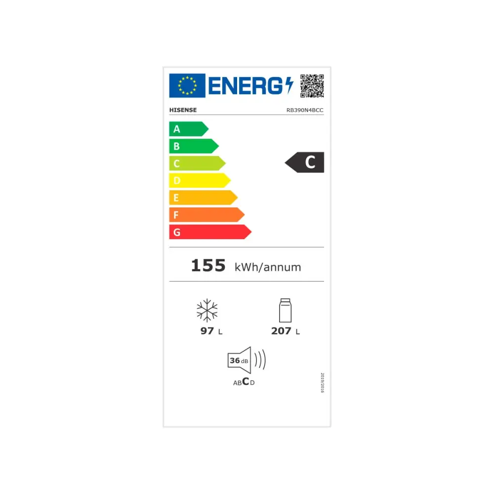 Frigorífico combi Hisense RB390N4BCC Total No Frost 304L Inverter C inox 186 cm