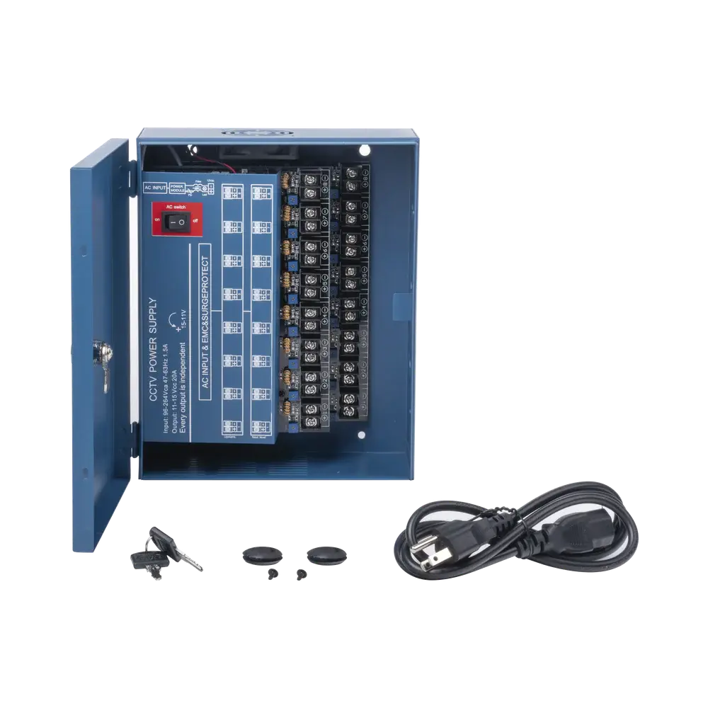 Fuente de Poder Epcom / 16 Canales / 20Amp / 12V / 4K.