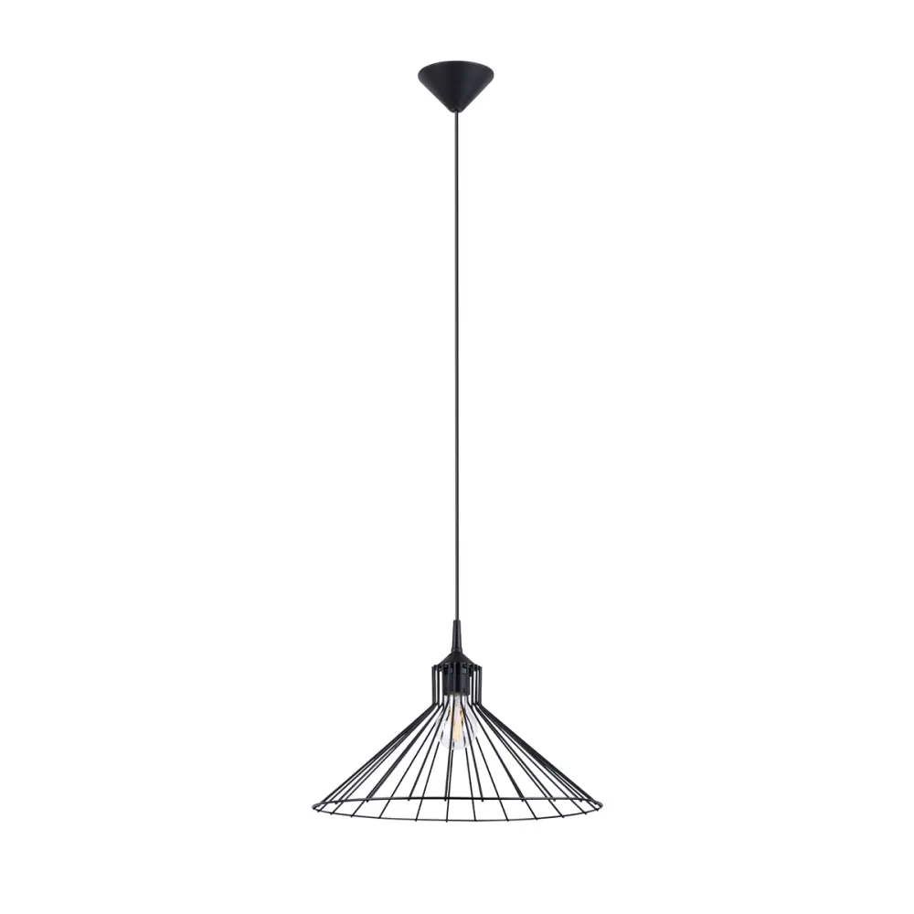 Lámpara coLGante negro acero 40x86x40cm