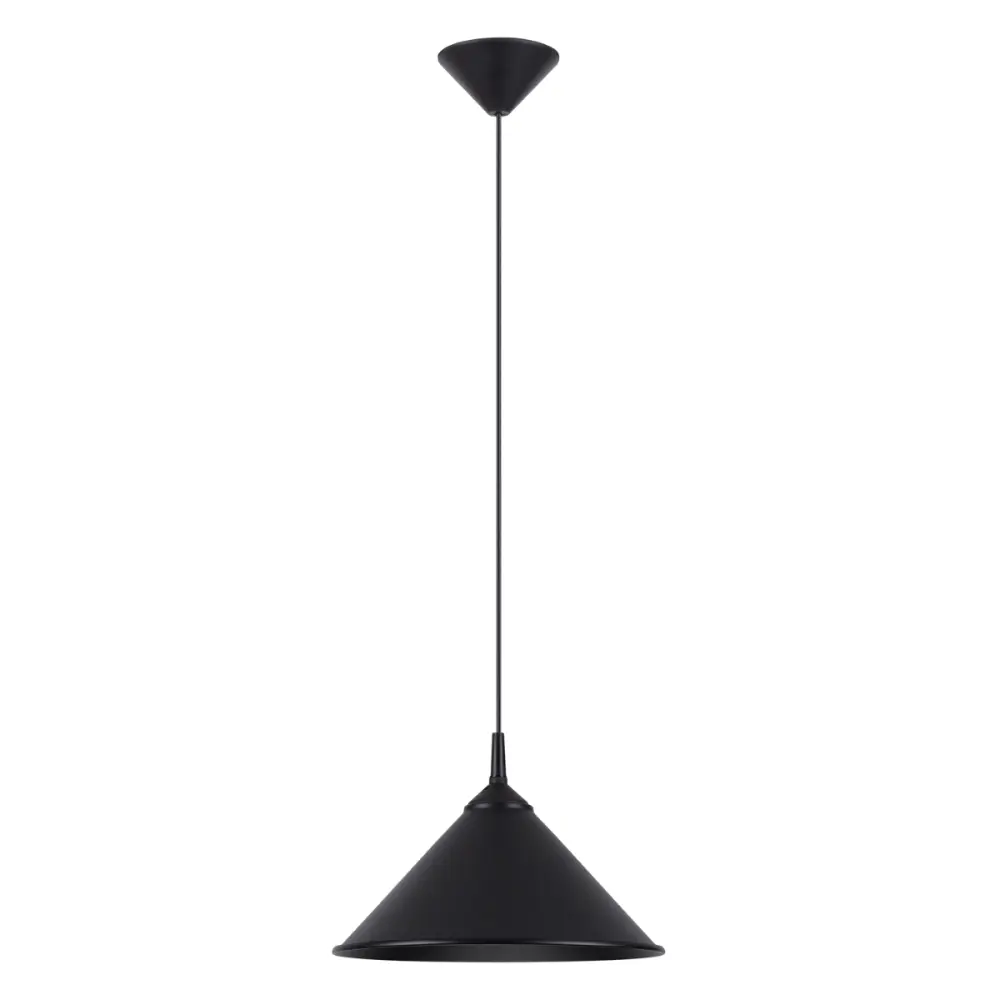 Lámpara coLGante zuma 1 negro acero 30x76x30cm