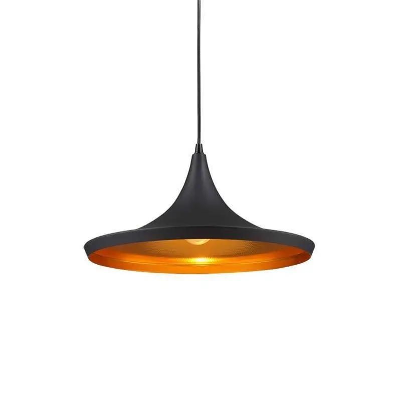 Lámpara coLGante/dorado nórdico aluminio negro geométrico E27