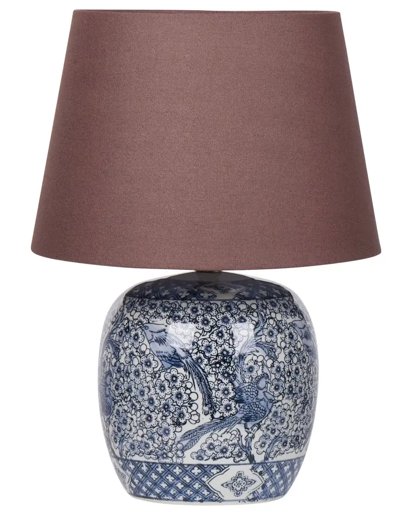 Lámpara de mesa neira porcelana marrón