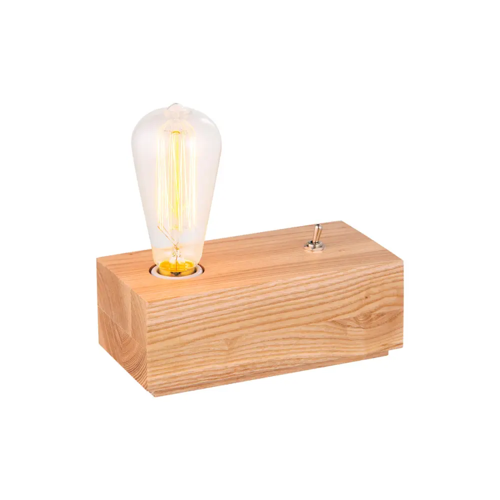Lámpara de sobremesa wood madera - bombilla 1 x E27 - madera- azabak