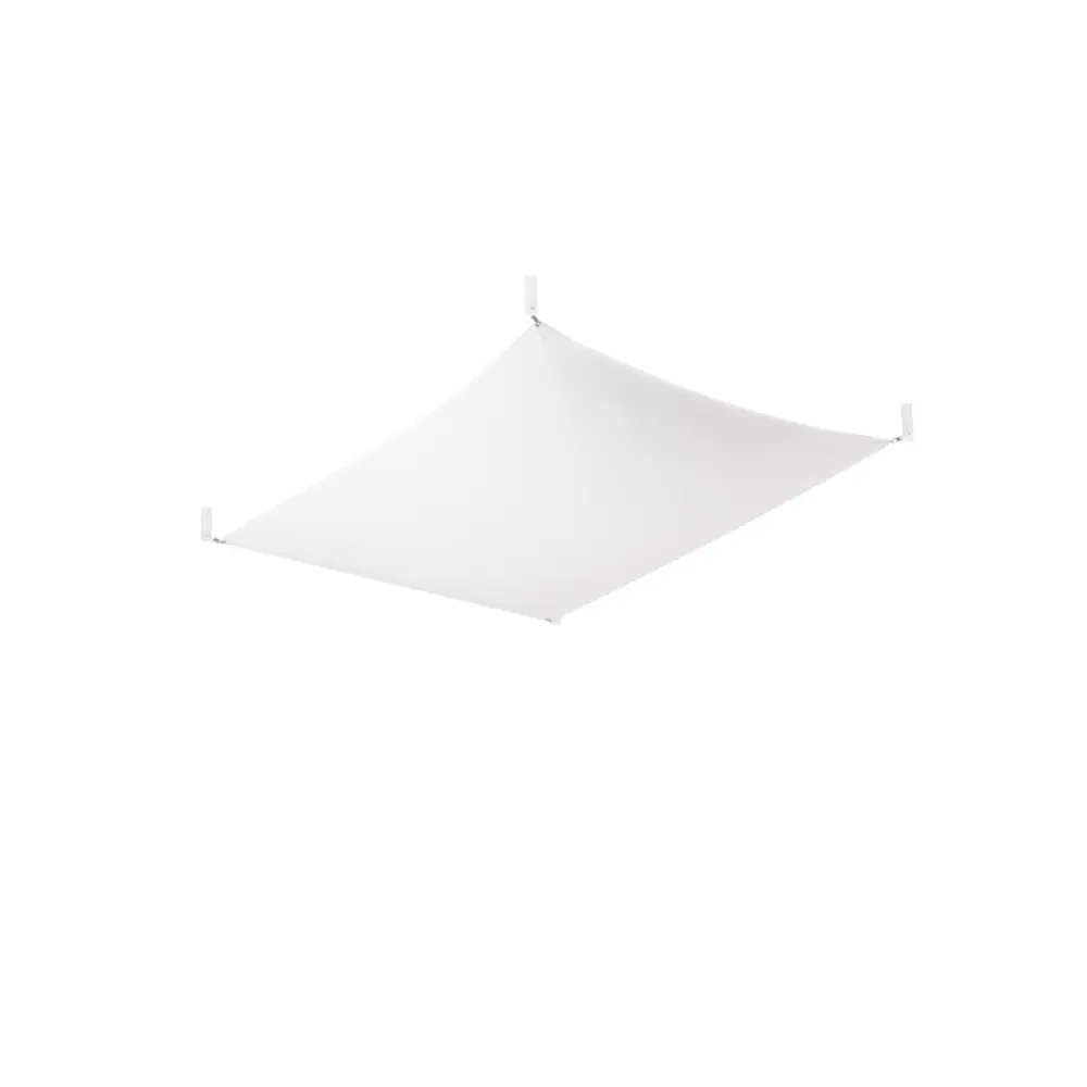 Lámpara de techo luna 2 blanco tela 105x15x80cm