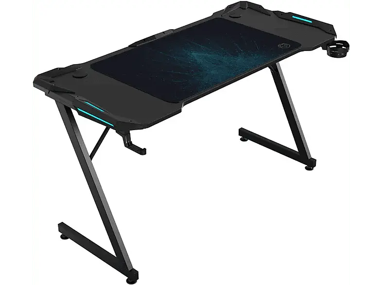 QWARE Bureau Gaming Akron RGB Noir (QW GT-140LED)