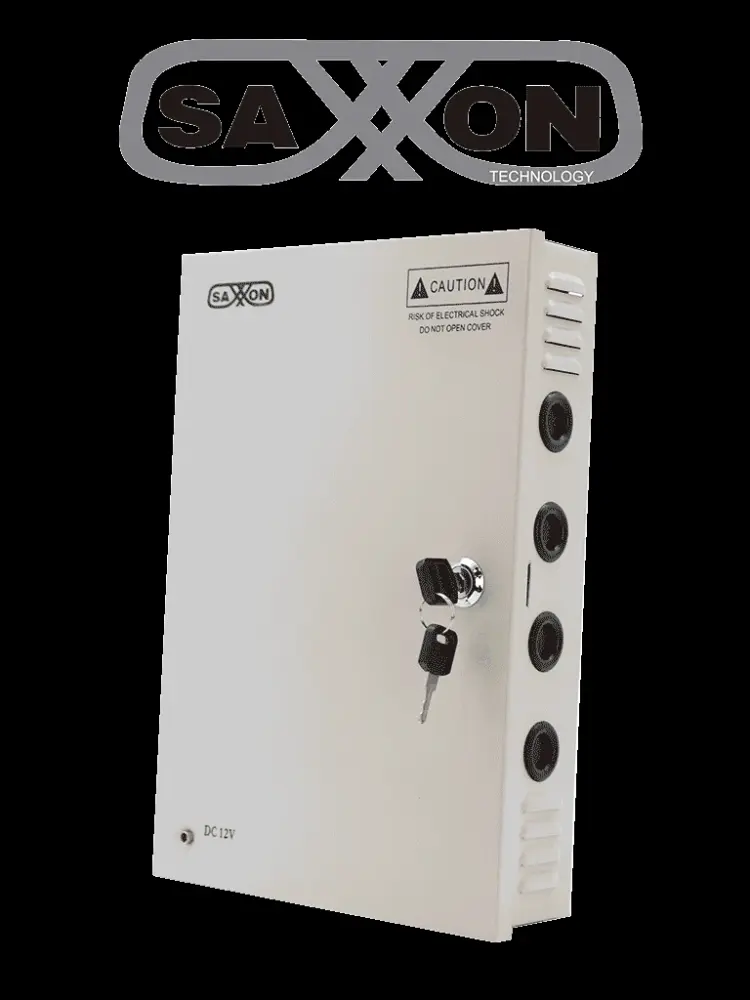 SAXXON SX20A18CH - Fuente de Poder Profesional 12 VCD / 20 Amperes / 18 Canales / 1.1 Amperes por Canal / Protección cont...