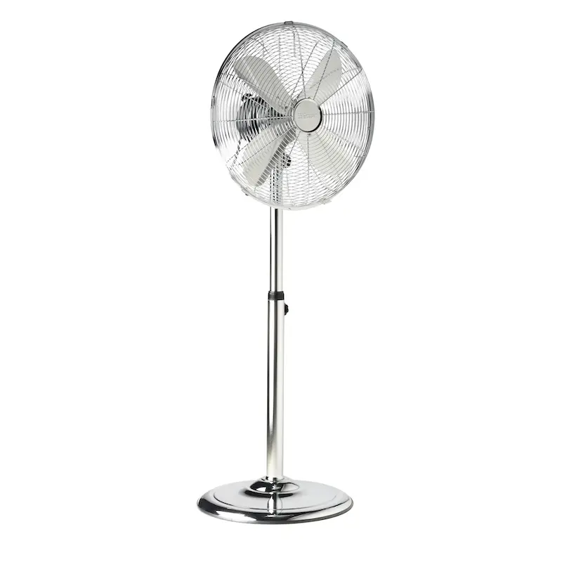 Ventilador de acero con soporte diámetro 40 cm - altura regulable 91-128 cm
