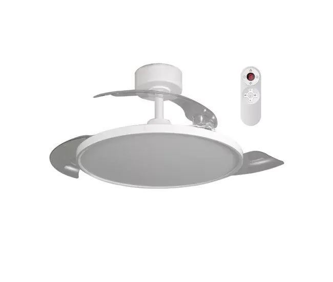 Ventilador LED aspas retráctiles Carpi CCT Pálido (36W) Acero - ABS Moderno