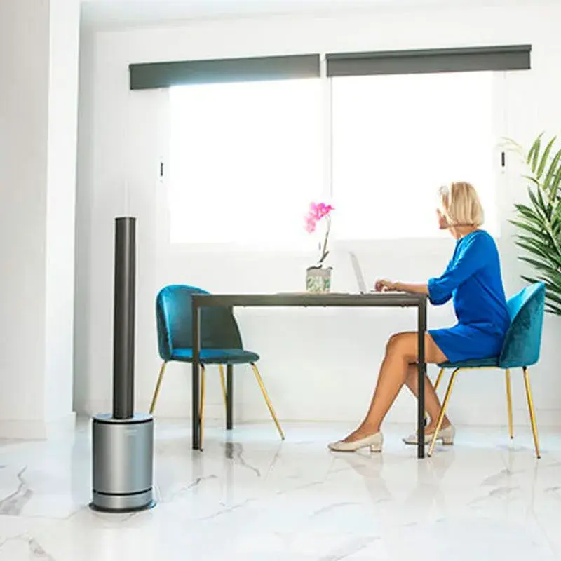 Ventilador/calefactor/purificador TotalPure 3 1 Connected Cecotec 2000W control ví App inox