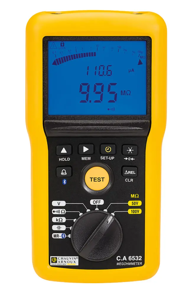 Comprobador de Aislamiento y Continuidad Chauvin Arnoux CA 6532, 20GΩ, 100V, CAT IV | P01140832