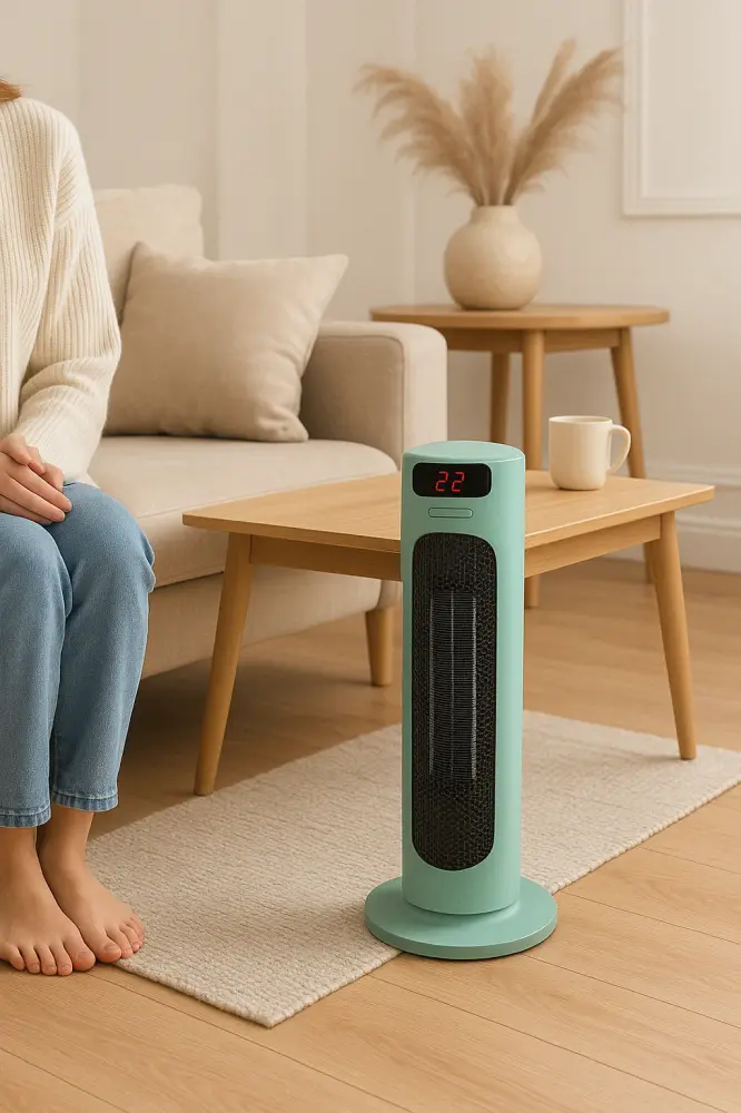 Calefactor de Torre Eléctrico Calor Inteligente y Diseño Innovador