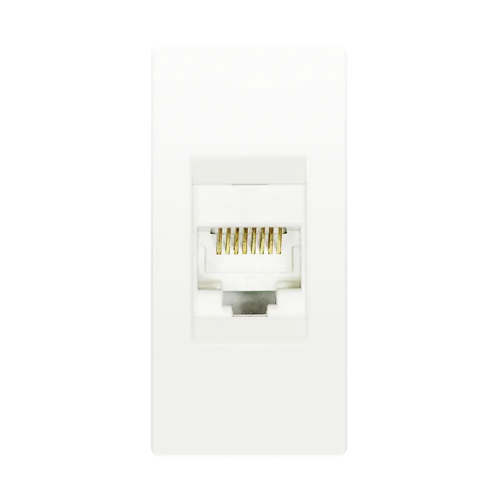 Certificado OEM Toma Computo 8h rj45 cat5 Blanco UNNO