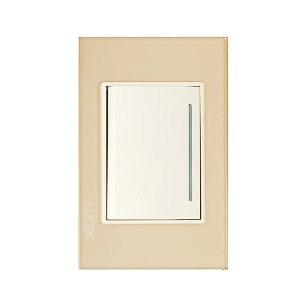 Compatibilidad Universal Placa apagador Claro Cristal Dorado Marfil