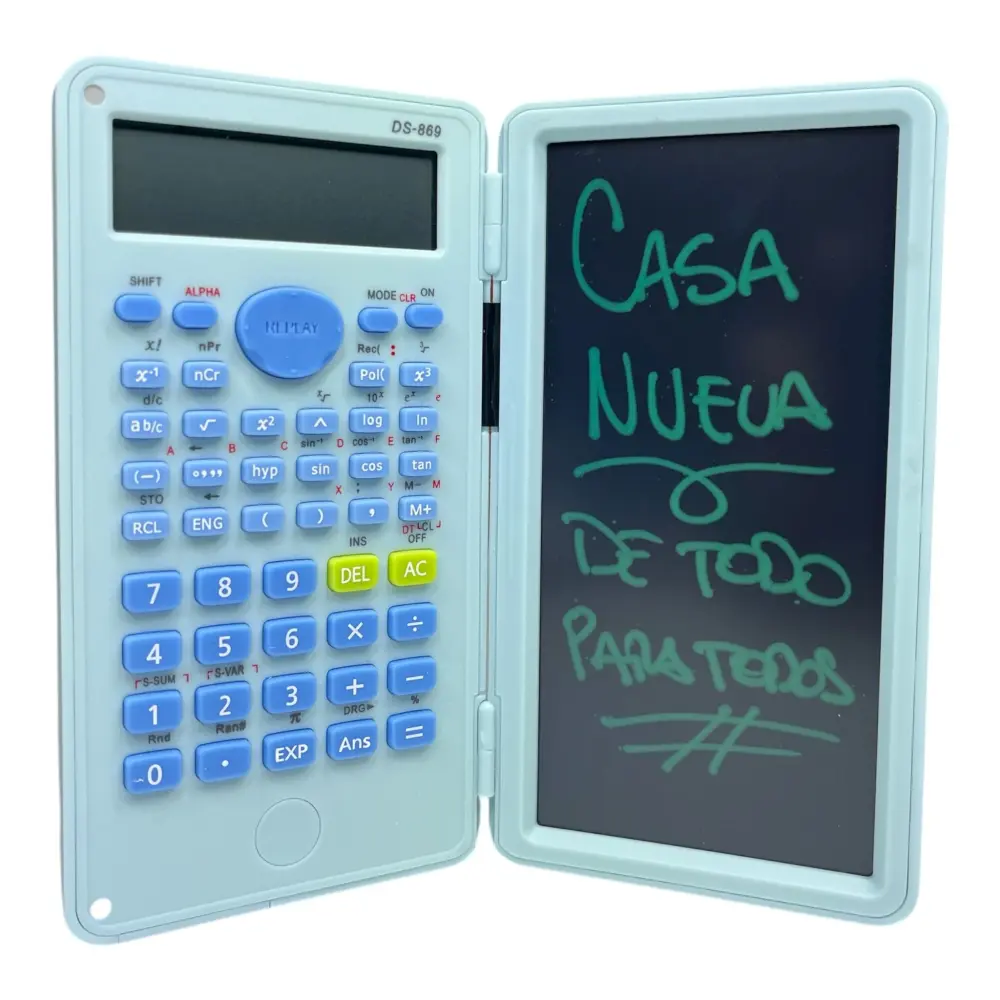 Calculadora cientifica + pizarra con Maletín y Accesorios