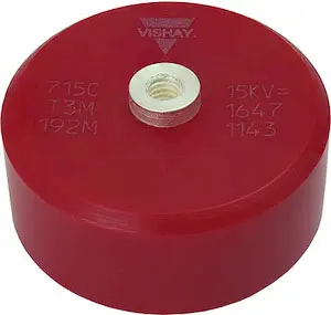 Condensador cerámico monocapa (SLCC) Vishay, 1nF, ±20%, 27 kVrms, 40kV dc, Montaje Roscado, N4700 dieléctrico | 715C40K...