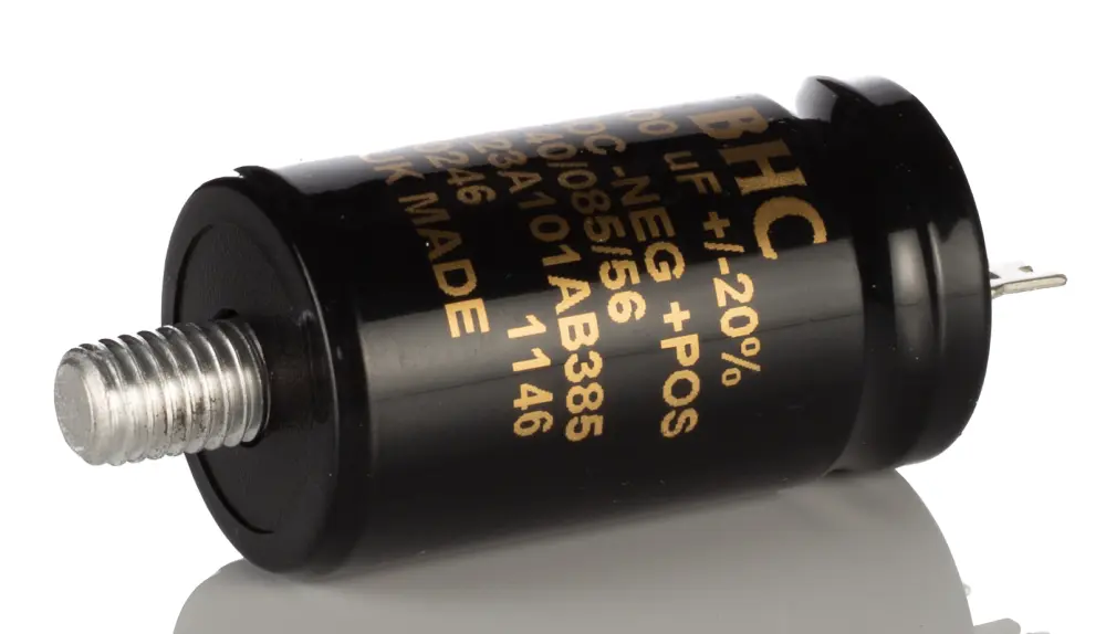 Condensador electrolítico KEMET serie ALT23, 100μF, ±20%, 385V dc, mont. roscado, 25 (Dia.) x 45mm | ALT23A101AB385