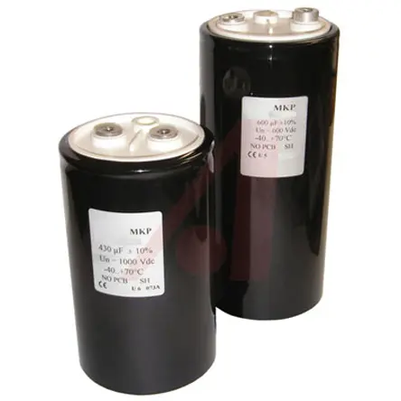 Condensador de polímero KEMET serie C44U, 600μF, ±10%, 900V dc, mont. roscado, 85 x 140mm, paso 31.7mm | C44UOGQ6600F8SK