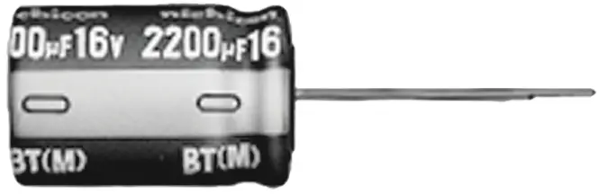 Condensador electrolítico Nichicon serie BT, 1000μF, ±20%, 16V dc, Radial, Orificio pasante, 12.5 x 20mm, paso 5mm | UB...