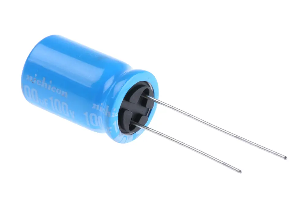 Condensador electrolítico Nichicon serie BT, 100μF, ±20%, 100V dc, Radial, Orificio pasante, 12.5 x 20mm, paso 5mm | UB...