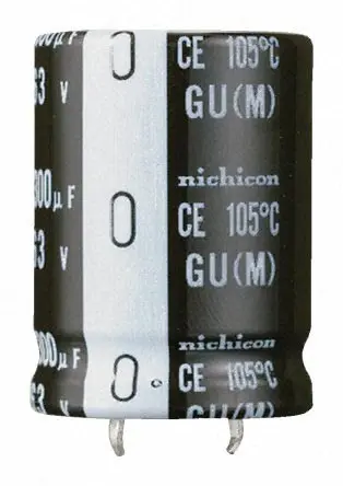 Condensador electrolítico Nichicon serie GU, 120μF, ±20%, 400V dc, mont. pasante, 22 (Dia.) x 35mm, paso 10mm | LGU2G12...