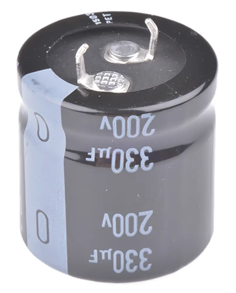 Condensador electrolítico Nichicon serie GU, 330μF, ±20%, 200V dc, de encaje presión, 25 (Dia.) x 25mm, paso 10mm | LG...
