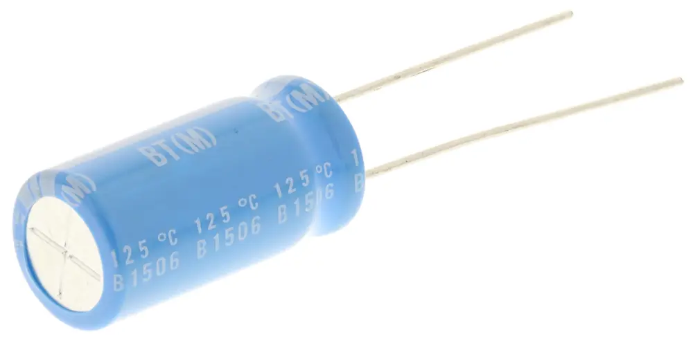 Condensador electrolítico Nichicon serie BT, 470μF, ±20%, 25V dc, Radial, Orificio pasante, 10 (Dia.) x 20mm, paso 5mm ...