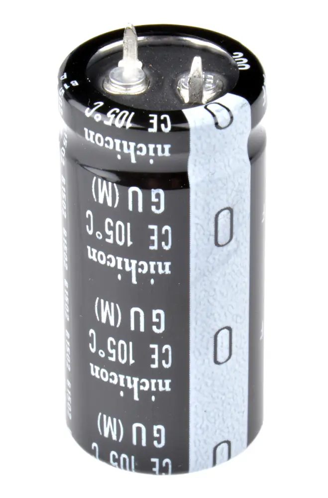 Condensador electrolítico Nichicon serie GU, 680μF, ±20%, 200V dc, de encaje presión, 22 (Dia.) x 45mm, paso 10mm | LG...