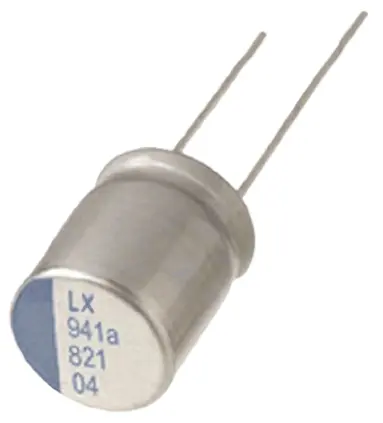 Condensador de polímero Nichicon serie LX, 270μF, ±20%, 20V dc, Radial, Orificio pasante, 10 (Dia.) x 12.5mm, paso 5mm ...