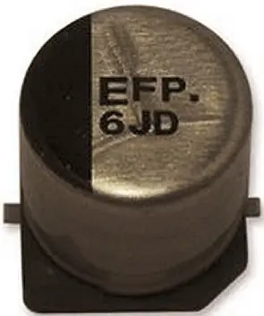 Condensador electrolítico Panasonic serie FP SMD, 1800μF, ±20%, 6.3V dc, mont. SMD, 10 (Dia.) x 10.2mm | EEEFPJ182UAP