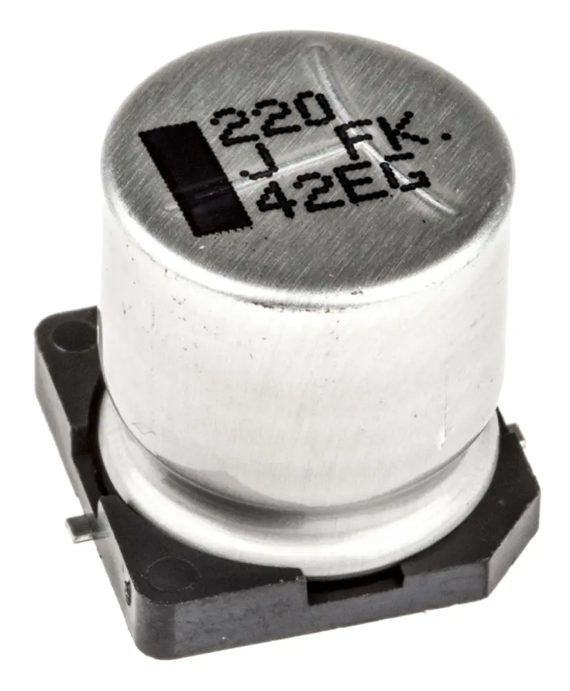 Condensador electrolítico Panasonic serie FK SMD, 220μF, ±20%, 63V dc, mont. SMD, 12.5 (Dia.) x 13.5mm | EEEFK1J221AQ