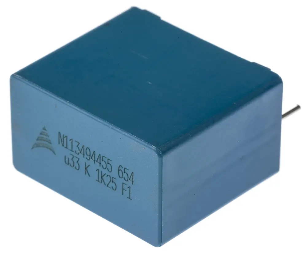 Condensador de película EPCOS, 330nF, ±10%, 1.25 kV dc, 500 V ac, Montaje en orificio pasante | B32654A7334K000