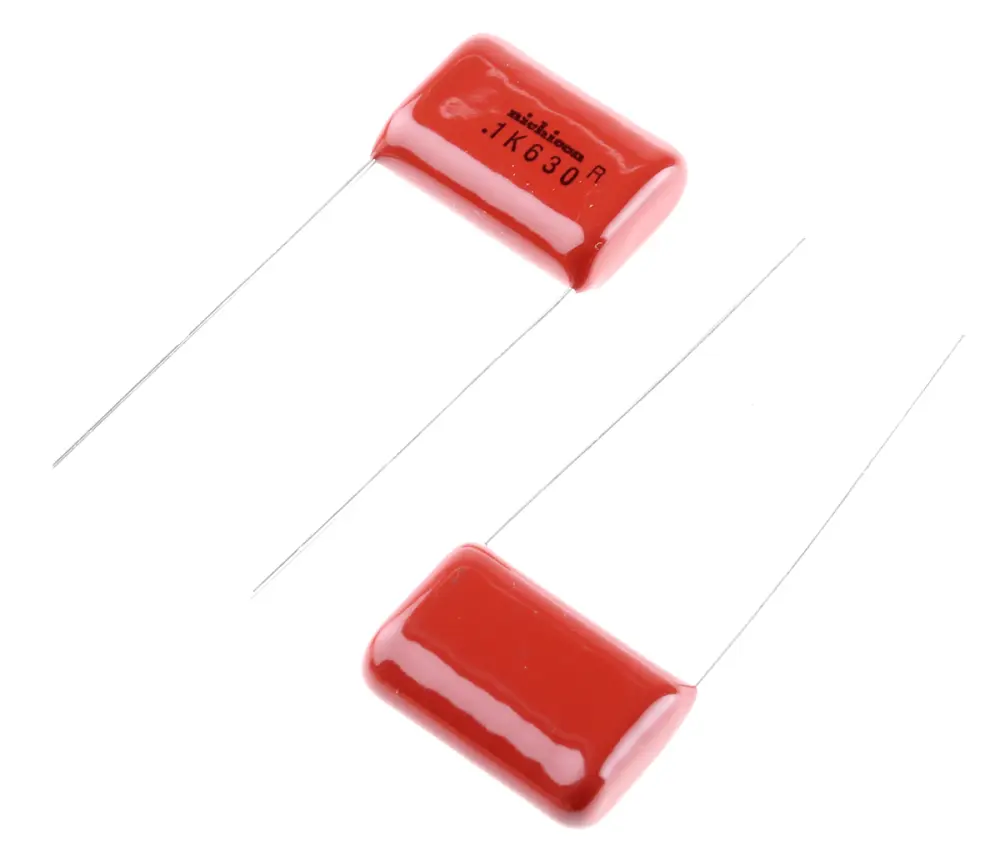 Condensador de película Nichicon, 100nF, ±10%, 250 V ac, 630 V dc, Montaje en orificio pasante | QXK2J104KTPTZH