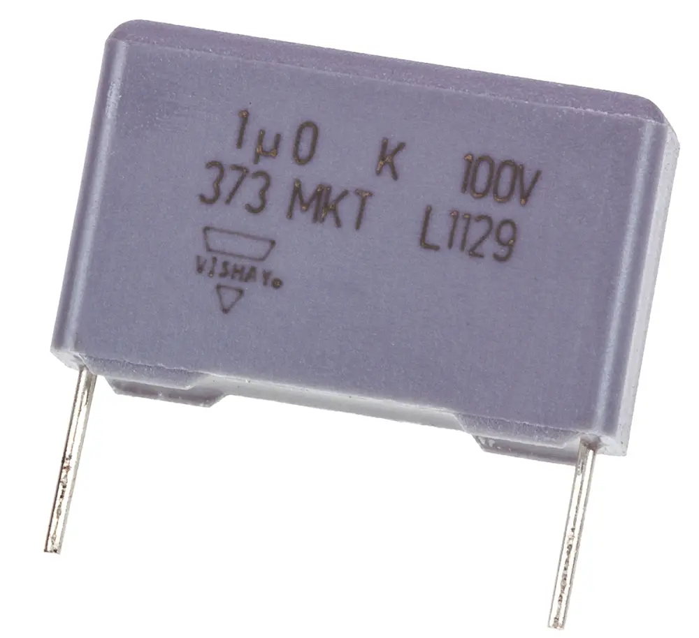 Condensador de película Vishay, 1μF, ±10%, 63 V ac, 100 V dc, Montaje en orificio pasante | BFC237323105