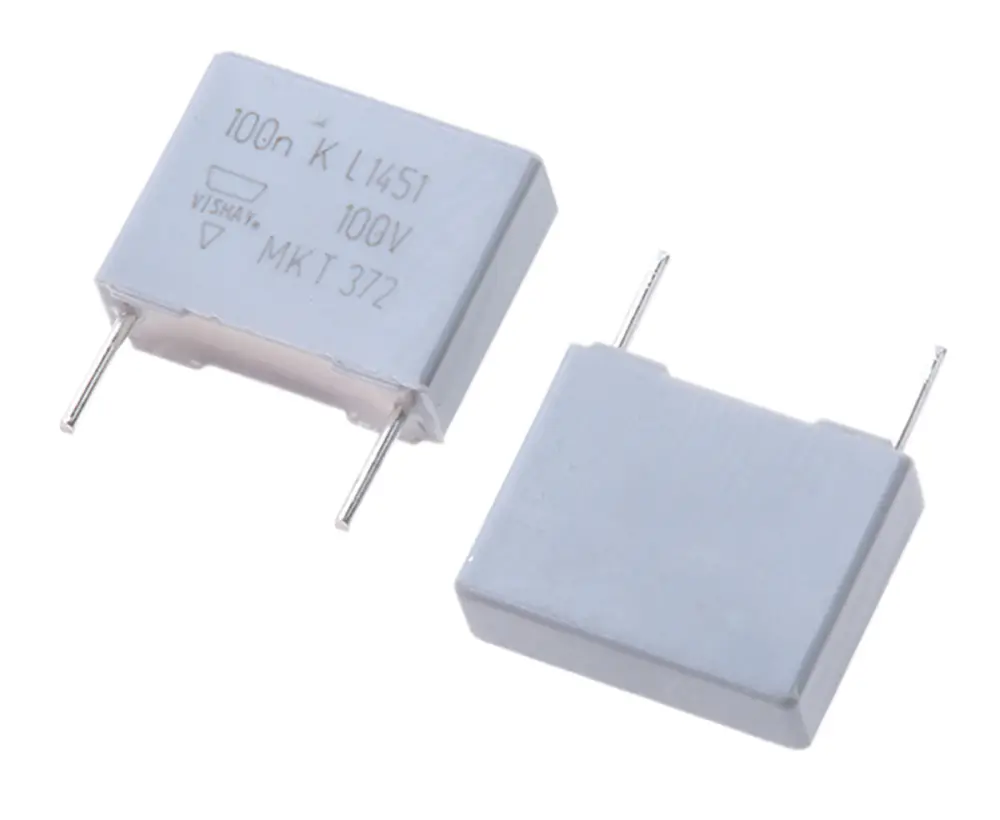 Condensador de película Vishay, 100nF, ±10%, 63 V ac, 100 V dc, Montaje en orificio pasante | BFC237221104